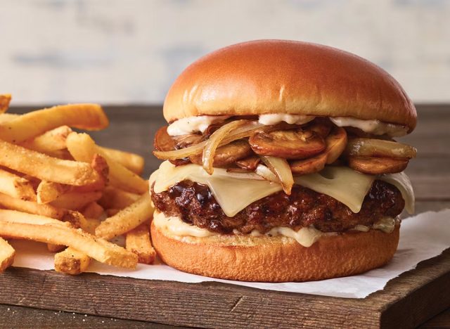 Applebee's Bourbon Street Mushroom Swiss Burger