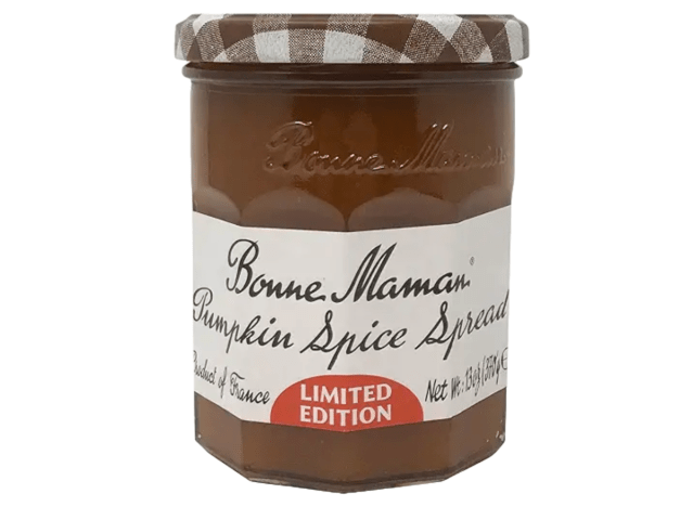 a jar of bonne maman pumpkin spread