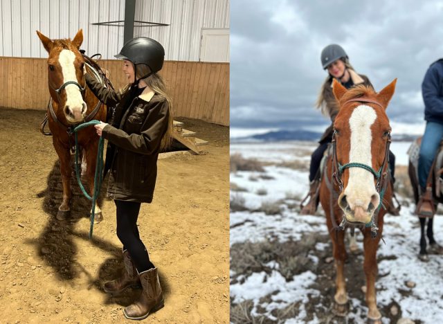 Brush Creek Ranch horseback riding split image