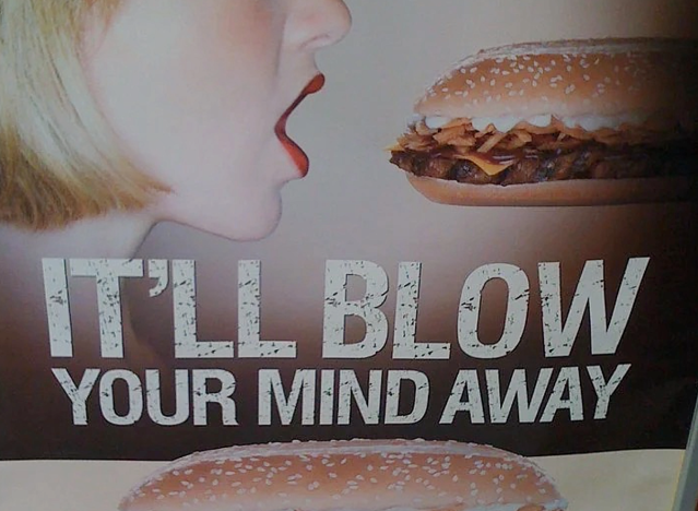 an ad for burger king's super seven incher