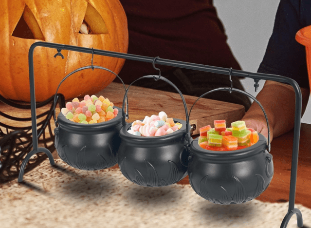 a trio of cauldron party serving bowls