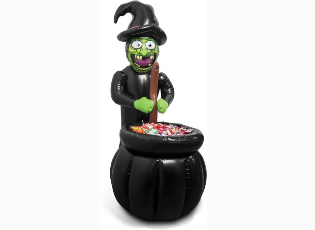 Inflatable Witches Cauldron Halloween Candy Holder Bowl