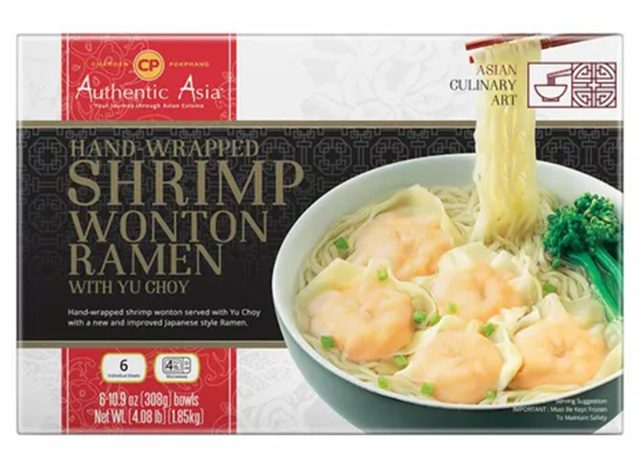 Charoen Pokphand Hand-Wrapped Shrimp Wonton Ramen with Yu Choy