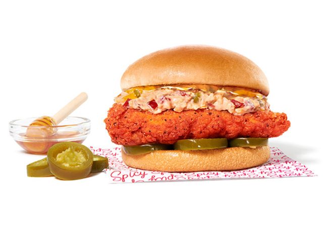 Chick-Fil-A's Honey Pepper Pimento Sandwich with Spicy Filet