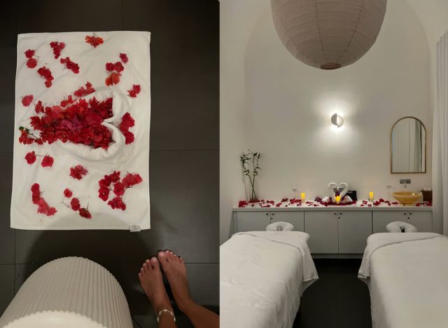 couples massage split image