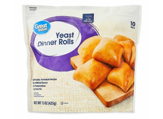 a bag of great value yeast rolls