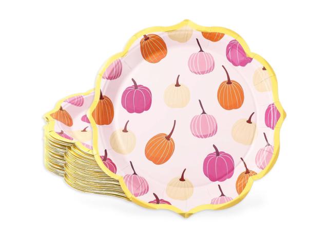 halloween pumpkin paper plates