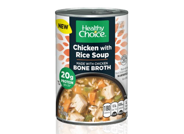 Healthy Choice Chicken With Rice Soup Made With Chicken Bone Broth