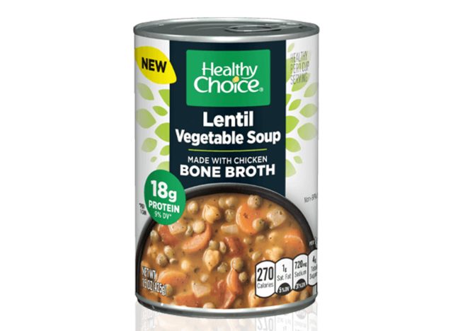 Healthy Choice Lentil Vegetable Soup With Chicken Bone Broth 