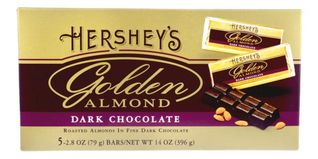 hershey's golden almond dark chocolate bar