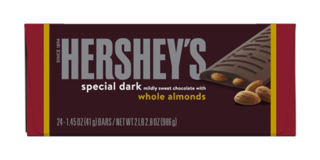 hershey's special dark chocolate with whole almonds