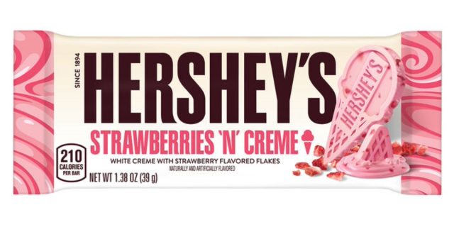 hershey's strawberries 'n' creme candy bar