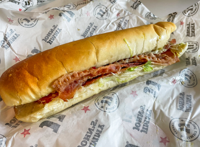 a blt from jimmy john's on a wrapper 