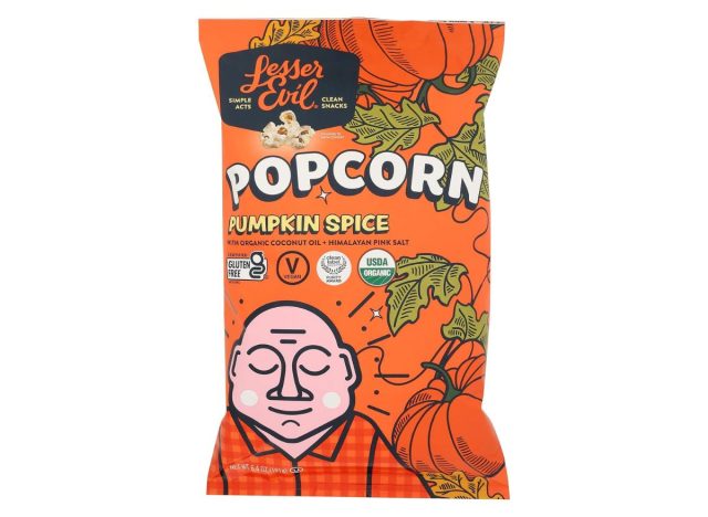 lesser evil pumpkin spice popcorn