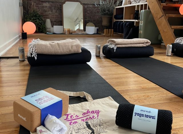 MEND yoga setup