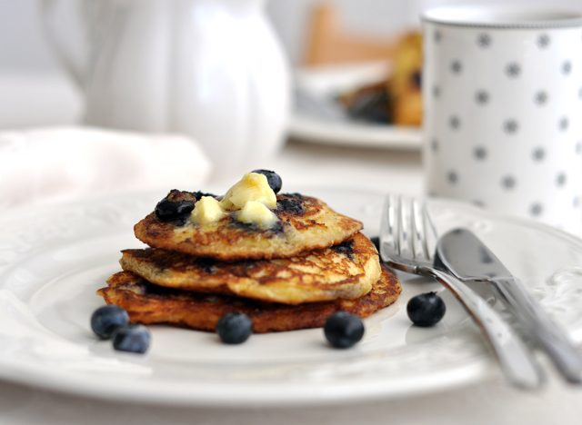 fresh blueberry pancakes