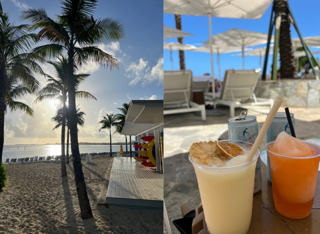 SLS Baha Mar, Cable Beach and beach club split image