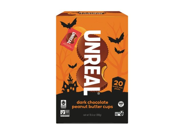 box of unreal dark chocolate peanut butter cups