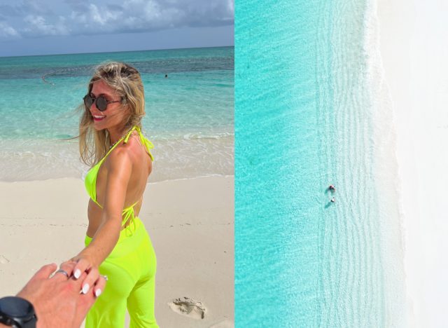 split image of turks and caicos beach