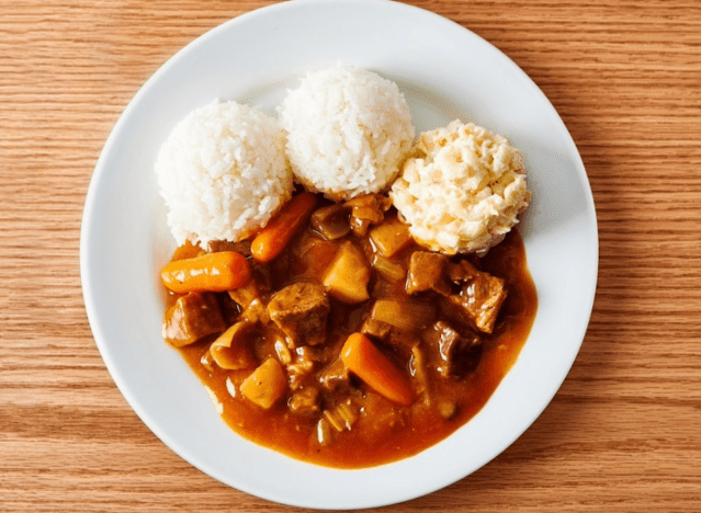 a bowl of zippy's beef stew