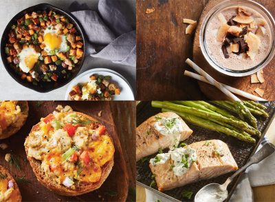 2000 calorie meal plan collage of four recipes