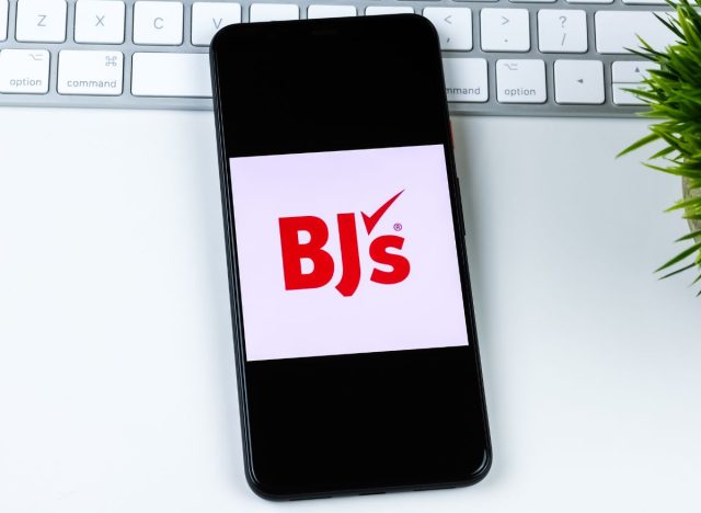 BJ's logo on phone