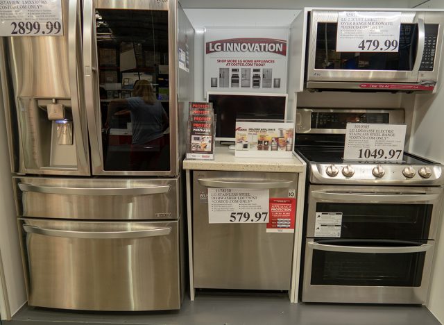 LG Kitchen Appliances on Display at a Local Costco