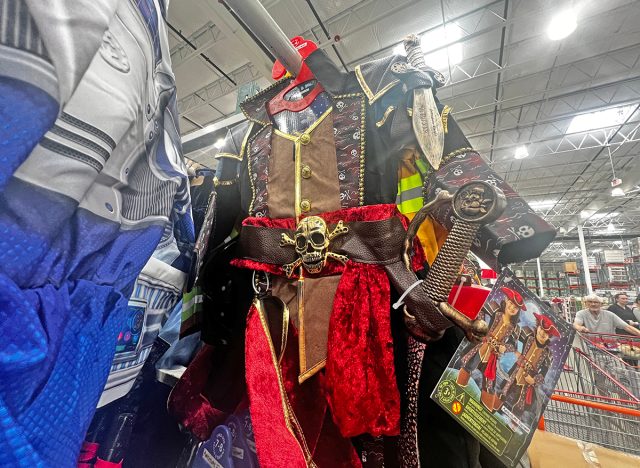 A pirate costume for Halloween on the rack at Costco