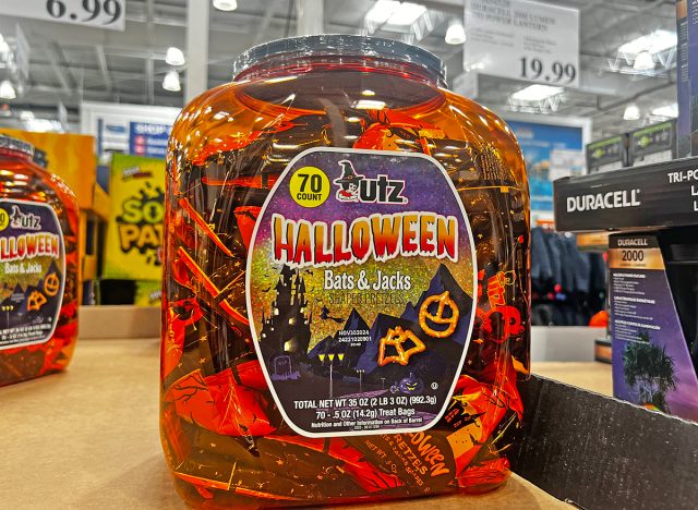 Halloween-themed pretzel snacks from Utz at Costco