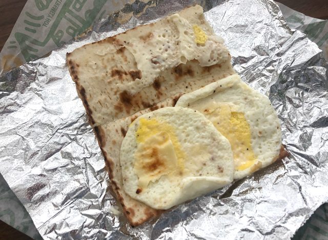 Subway Egg and Cheese Flatbread 