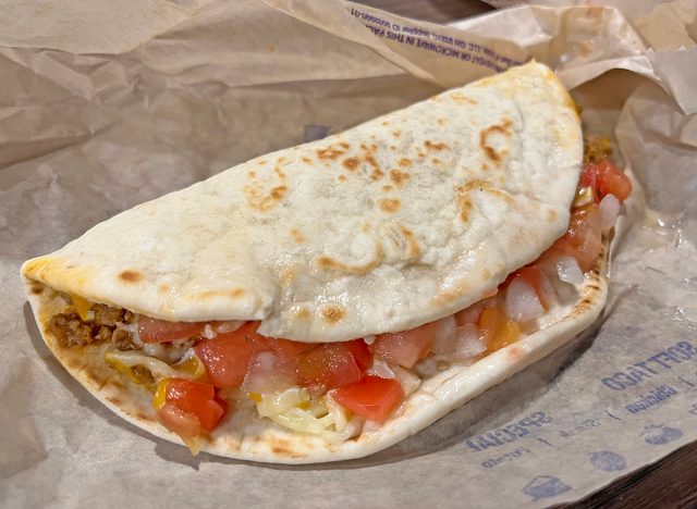 The fan-favorite Meximelt from Taco Bell's new "Decades Menu" 