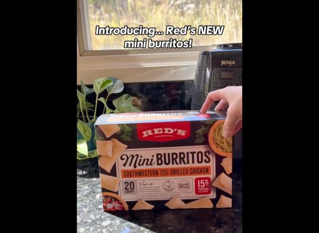 Red's Mini Burritos on kitchen counter