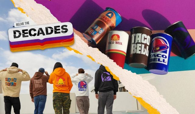 Taco Bell Decades Menu merch