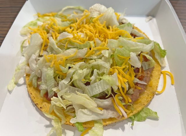 The original Tostada from Taco Bell's "Decades Menu"