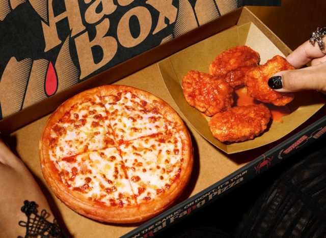 Pizza Hut's My Haunt Box Halloween Deal, personal-sized pizza and wings