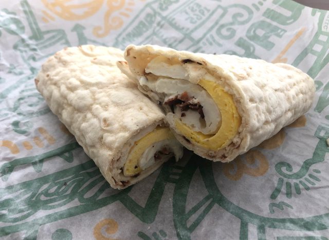 Subway Bacon and Egg Wrap 