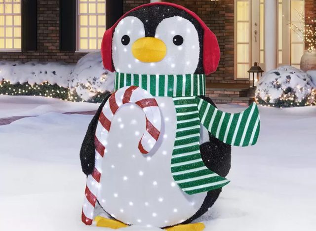 Five Foot Penguin with LED Lights 