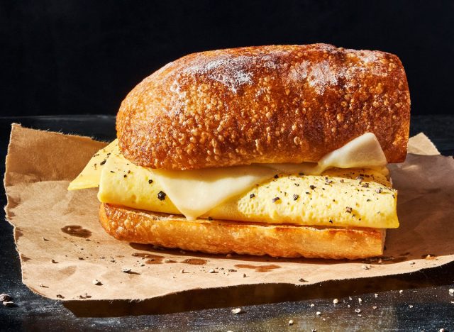 Panera Bread Ciabatta Egg & Cheese Sandwich