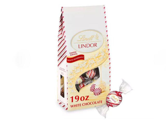 Lindt Lindor Holiday White Chocolate Peppermint Truffles at Sam's Club 