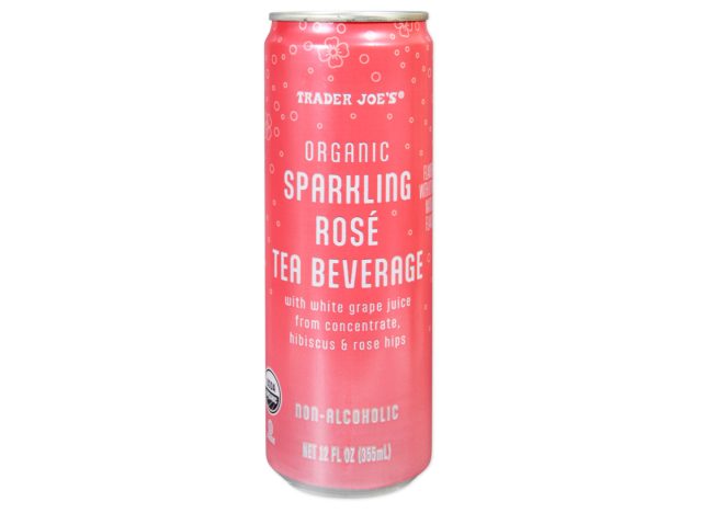 trader joe's organic sparkling rosé tea beverage