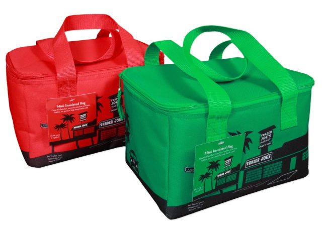 Trader Joe's red & emerald mini insulated bags