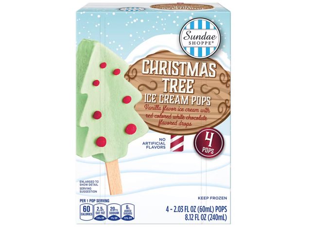 Christmas Tree Shaped Ice Cream Pops from Aldi