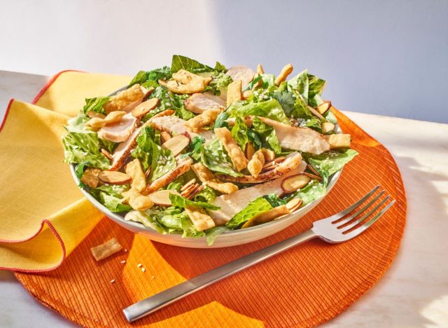 Panera Asian Sesame Chicken Salad on table