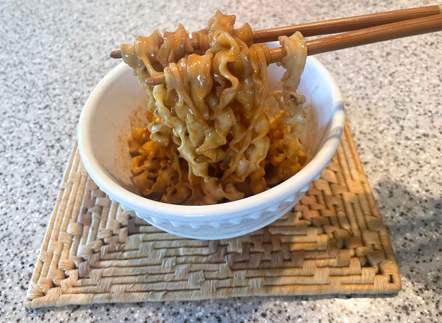 Trader Joe's Squiggly Knife Cut Style Noodles with Spicy Garlic Sesame Sauce