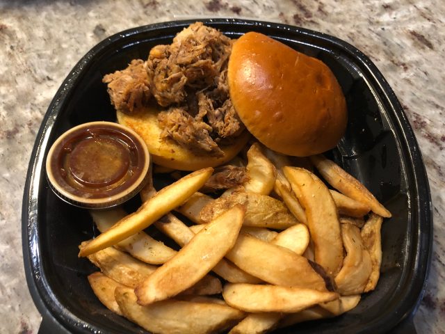 The pulled pork sandwich at Texas Roadhouse