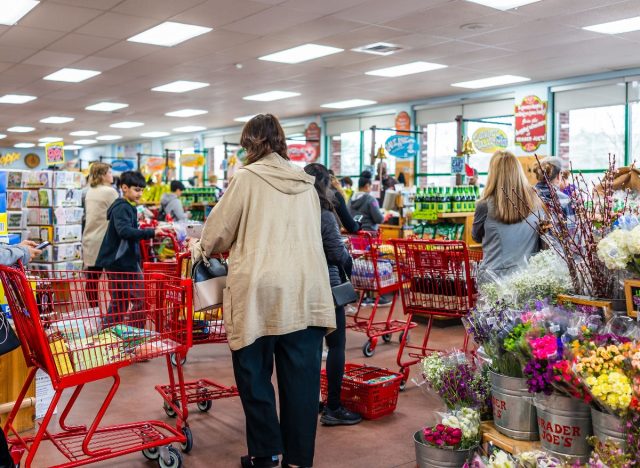 Trader Joe's customer checkout lines