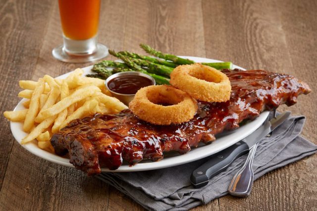 BJ's Restaurant & Brewhouse Baby Back Pork Ribs, Full Rack with Peppered BBQ Sauce