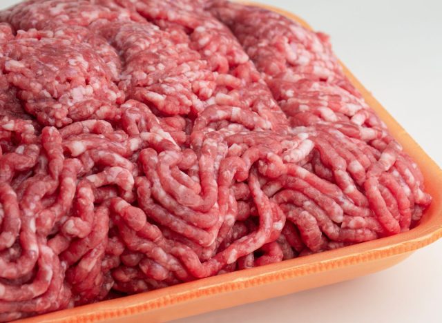 package of raw ground beef