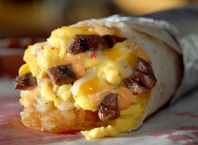 Jack in the Box breakfast burrito