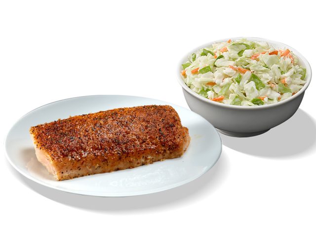 Long John Silver's Grilled Salmon + Side of Coleslaw